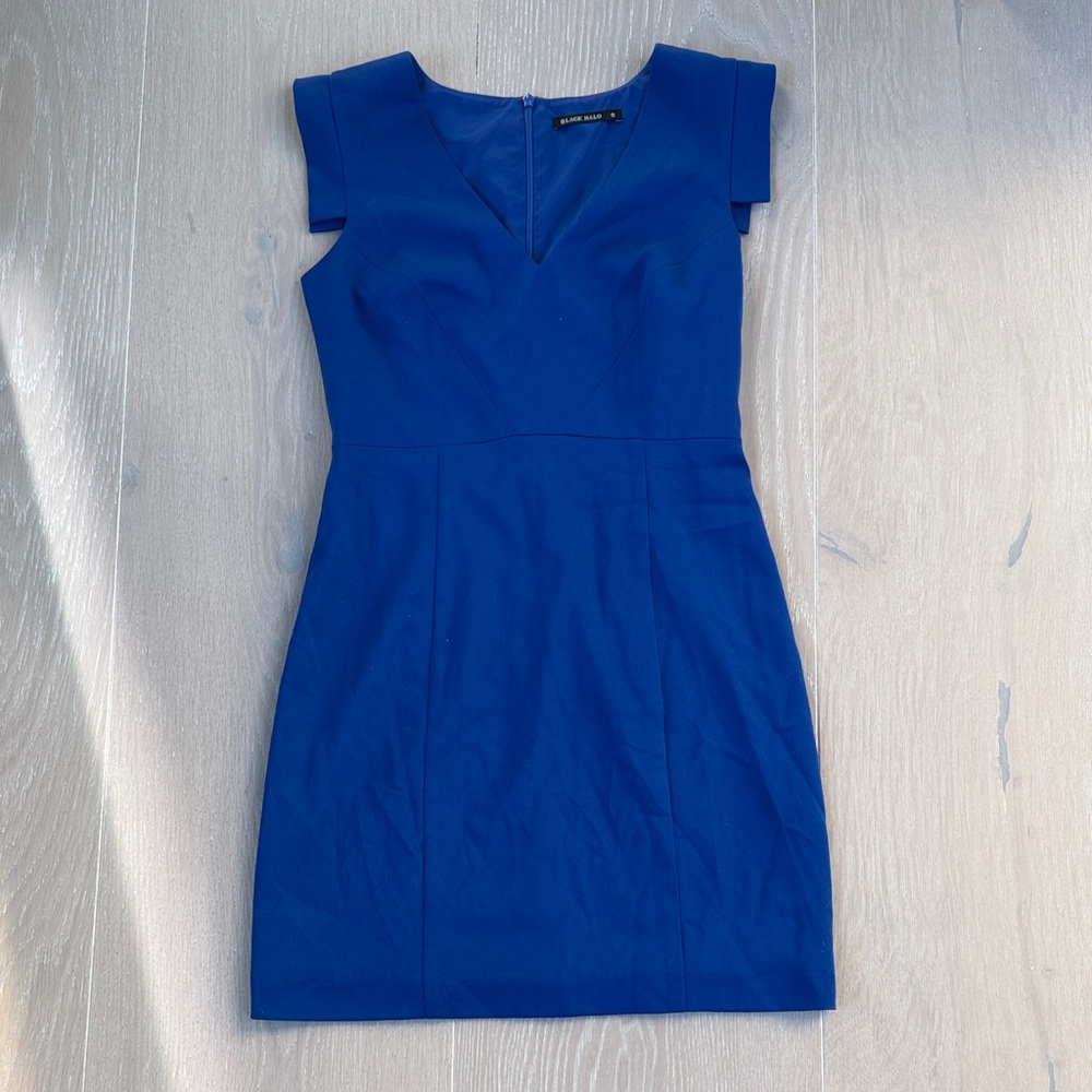 Black Halo Royal Blue Mini Dress